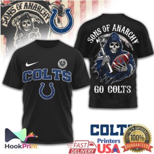 Indianapolis Colts Sons Of Anarchy Reaper Go Colts T Shirt