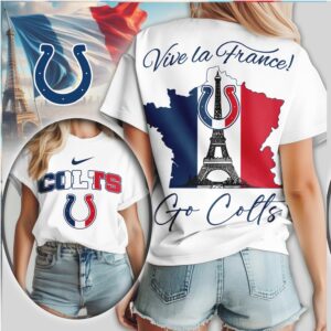 Indianapolis Colts Vive la France Horse Shoe Eiffel Tower NFL Shirt