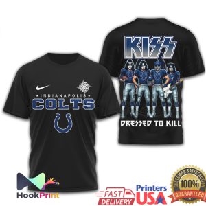 Indianapolis Colts x KISS Rock Band Dressed To Kill T Shirt