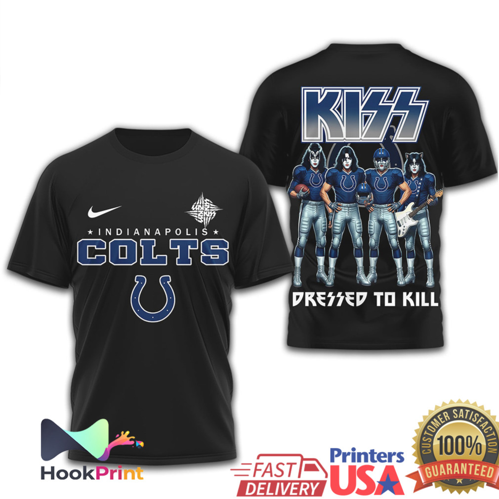 Indianapolis Colts x KISS Rock Band Dressed To Kill T Shirt Indianapolis Colts x KISS Rock Band Dressed To Kill T Shirt