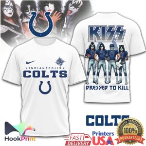Indianapolis Colts x KISS Rock Band Dressed To Kill T Shirt
