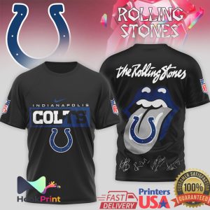 Indianapolis Colts x Rolling Stones Horseshoe Tongue Graphic T Shirt