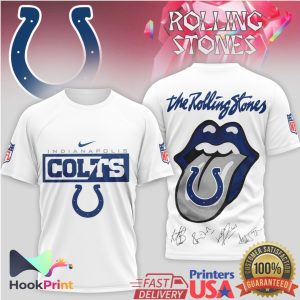 Indianapolis Colts x Rolling Stones Horseshoe Tongue Graphic T Shirt