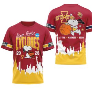Iowa State Cyclones Snoopy 2026 March Madness Basketball Shirt