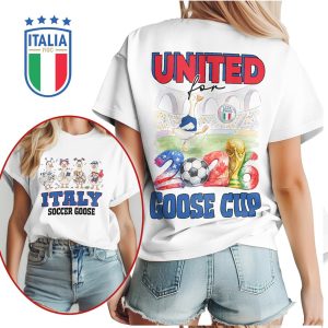 Italy Soccer Goose United for 2026 Goose Cup Fan T Shirt