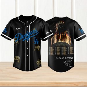 J. Cole The Fall Off World Tour Los Angeles Dodgers Baseball T Shirt