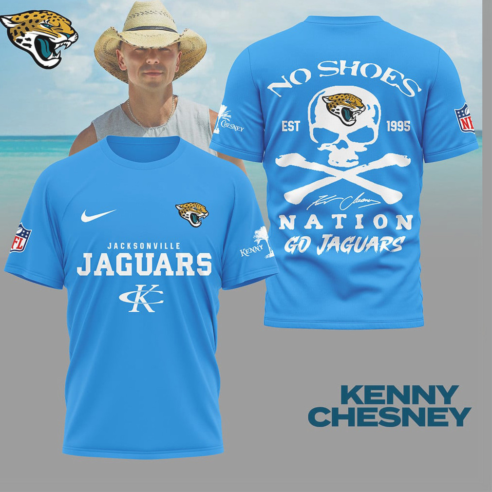 Jacksonville Jaguars No Shoes Nation Kenny Chesney NFL Beach T Shirt Jacksonville Jaguars No Shoes Nation Kenny Chesney NFL Beach T Shirt