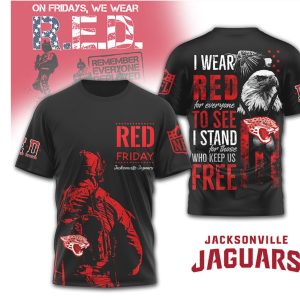 Jacksonville Jaguars R.E.D. Friday Patriotic Soldier Military Appreciation T Shirt Jacksonville Jaguars R.E.D. Friday Patriotic Soldier Military Appreciation T Shirt