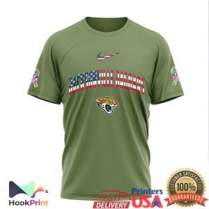 Jacksonville Jaguars Snoopy 250th Anniversary USA Military Green T Shirt
