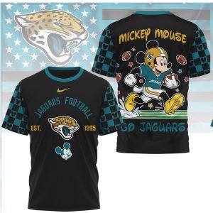 Jacksonville Jaguars x Mickey Mouse 3D Football Jersey T Shirt