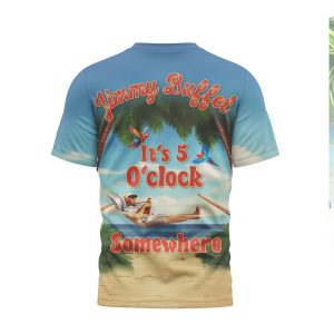 Jimmy Buffett It's 5 O'Clock Somewhere Margaritaville Signature Beach Shirt