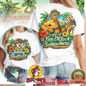 Jimmy Buffett It’s Five O’Clock Somewhere Buc ee’s Margaritaville Shirt Jimmy Buffett It’s Five O’Clock Somewhere Buc ee’s Margaritaville Shirt