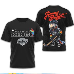 Jimmy Buffett x LA Kings NHL Parrothead Hockey Graphic T Shirt Jimmy Buffett x LA Kings NHL Parrothead Hockey Graphic T Shirt