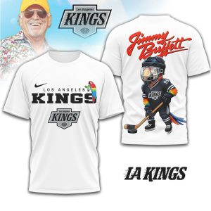 Jimmy Buffett x LA Kings NHL Parrothead Hockey Graphic T Shirt