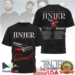 Jinjer North American Duel Tour 2026 Crystal Lake Entheos Concert Shirt