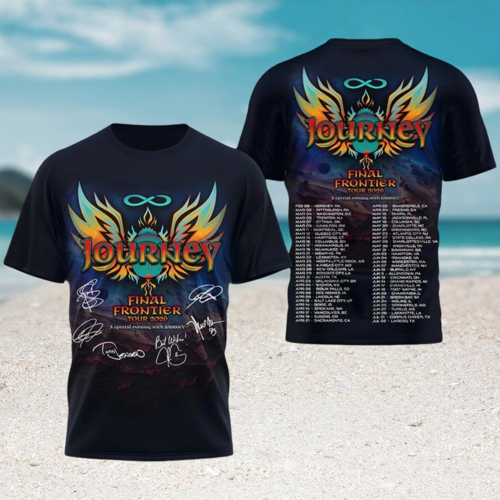 Journey Band Tour 2026 Autographed T Shirt Final Frontier Tour Dates Concert Shirt Journey Band Tour 2026 Autographed T Shirt Final Frontier Tour Dates Concert Shirt