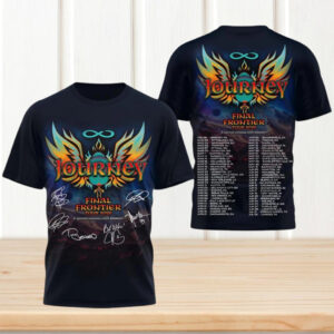 Journey Band Tour 2026 Autographed T Shirt Final Frontier Tour Dates Concert Shirt