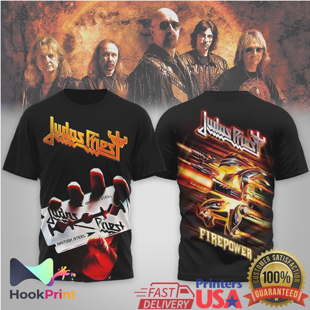 Judas Priest British Steel Firepower Heavy Metal Band All Over Print Shirt Judas Priest British Steel Firepower Heavy Metal Band All Over Print Shirt