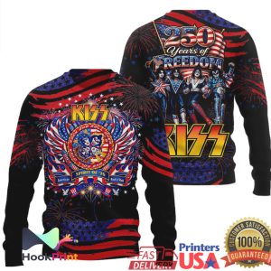 KISS Band America 250th Anniversary Spirit of 76 3D All Over Print T Shirt