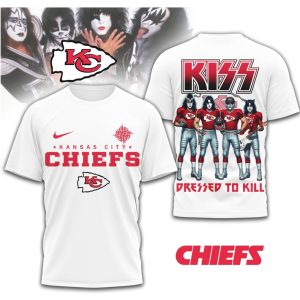 KISS Band x Kansas City Chiefs “Dressed to Kill” Mashup T Shirt KISS Band x Kansas City Chiefs “Dressed to Kill” Mashup T Shirt