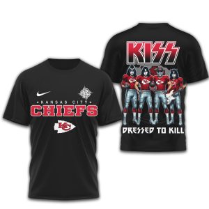 KISS Band x Kansas City Chiefs “Dressed to Kill” Mashup T Shirt