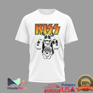 KISS Band x Snoopy Shout It Out Loud Fire Graphic T Shirt