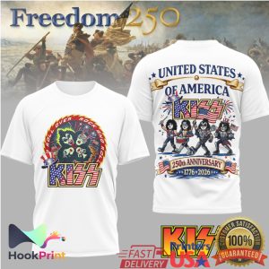 KISS United States of America 250th Anniversary Patriotic T Shirt