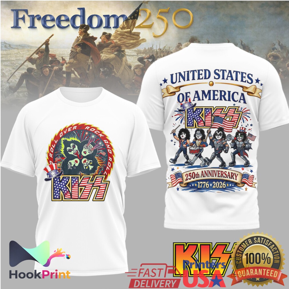 KISS United States of America 250th Anniversary Patriotic T Shirt KISS United States of America 250th Anniversary Patriotic T Shirt