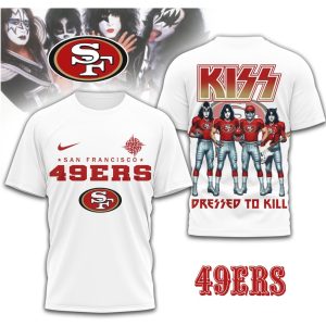 KISS x San Francisco 49ers Dressed to Kill NFL Rock T Shirt KISS x San Francisco 49ers Dressed to Kill NFL Rock T Shirt