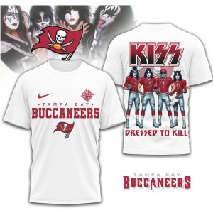 KISS x Tampa Bay Buccaneers Dressed to Kill NFL Rock T Shirt KISS x Tampa Bay Buccaneers Dressed to Kill NFL Rock T Shirt