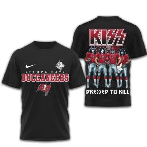 KISS x Tampa Bay Buccaneers Dressed to Kill NFL Rock T Shirt