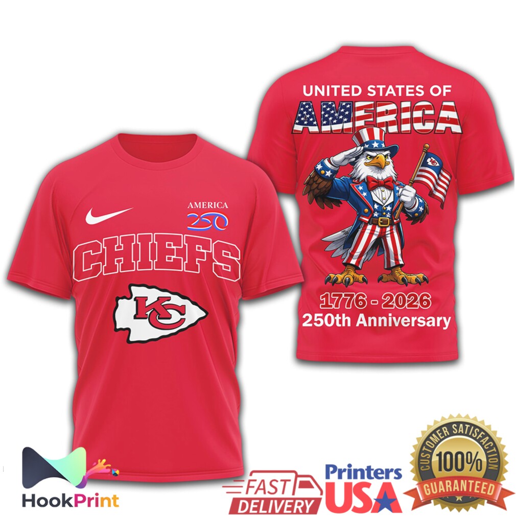 Kansas City Chiefs 250th Anniversary 1776 2026 Patriotic Eagle T Shirt Kansas City Chiefs 250th Anniversary 1776 2026 Patriotic Eagle T Shirt