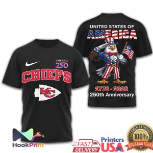 Kansas City Chiefs 250th Anniversary Patriotic Uncle Sam Eagle T Shirt