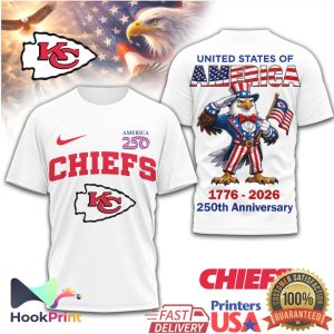 Kansas City Chiefs 250th Anniversary Patriotic Uncle Sam Eagle T Shirt