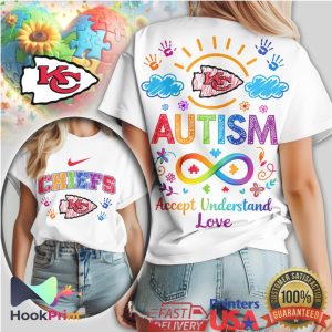 Kansas City Chiefs Autism Awareness Colorful Puzzle Art NFL Shirt