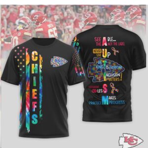 Kansas City Chiefs Autism Awareness NFL See Able Not The Label Fan T Shirt