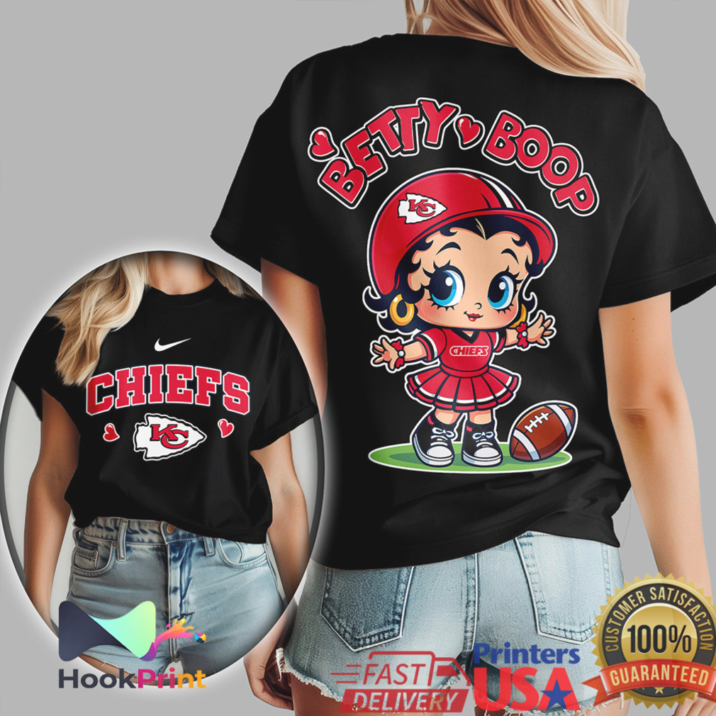 Kansas City Chiefs Betty Boop Women's NFL Game Day T Shirt Kansas City Chiefs Betty Boop Women's NFL Game Day T Shirt