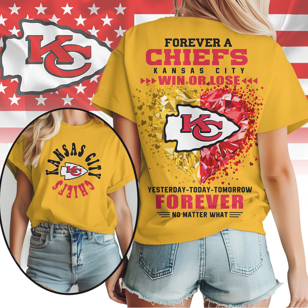 Kansas City Chiefs Forever A Fan Win Or Lose Crystal Heart Team T Shirt Kansas City Chiefs Forever A Fan Win Or Lose Crystal Heart Team T Shirt