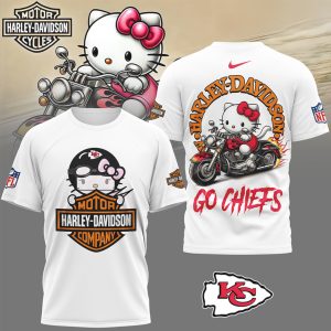 Kansas City Chiefs Hello Kitty x Harley Davidson Biker NFL T Shirt