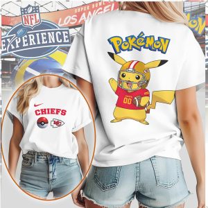 Kansas City Chiefs Pikachu Pokémon NFL Football Graphic T Shirt