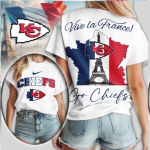 Kansas City Chiefs Vive la France Super Bowl Champions French NFL Shirt