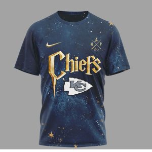 Kansas City Chiefs x Harry Potter 25 Years of Magic Gold Logo T Shirt Kansas City Chiefs x Harry Potter 25 Years of Magic Gold Logo T Shirt