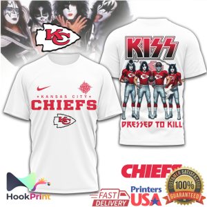 Kansas City Chiefs x KISS Rock Band “Dressed To Kill” Fan T Shirt