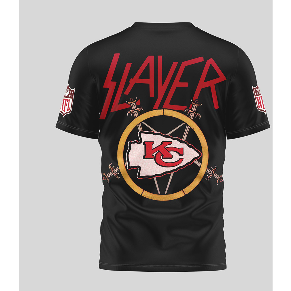 Kansas City Chiefs x Slayer Reign in Red Football T Shirt Kansas City Chiefs x Slayer Reign in Red Football T Shirt