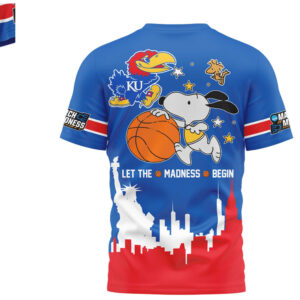 Kansas Jayhawks Snoopy 2026 NCAA Let The Madness Begin Shirt