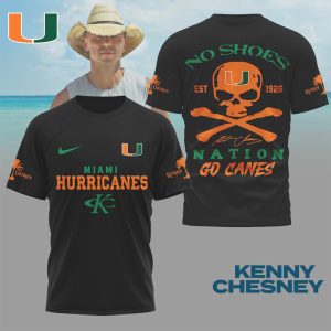 Kenny Chesney No Shoes Nation Miami Hurricanes Go Canes T Shirt