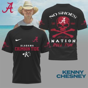 Kenny Chesney Alabama Crimson Tide Roll Tide No Shoes Nation T Shirt