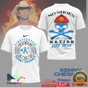 Kenny Chesney No Shoes Nation Firefighter Dept Logo Custom Shirt Kenny Chesney No Shoes Nation Firefighter Dept Logo Custom Shirt