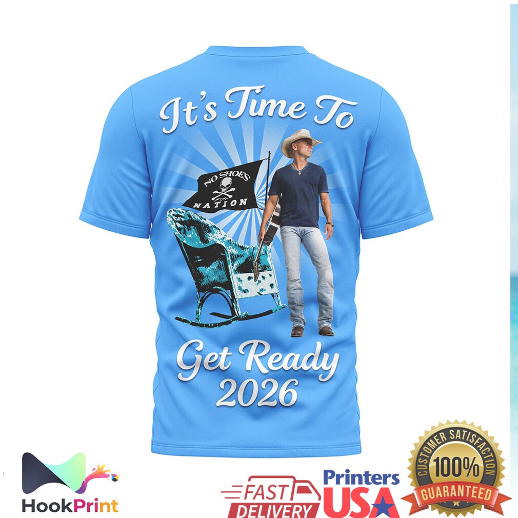 Kenny Chesney No Shoes Nation Get Ready 2026 Tour Blue Shirt Kenny Chesney No Shoes Nation Get Ready 2026 Tour Blue Shirt