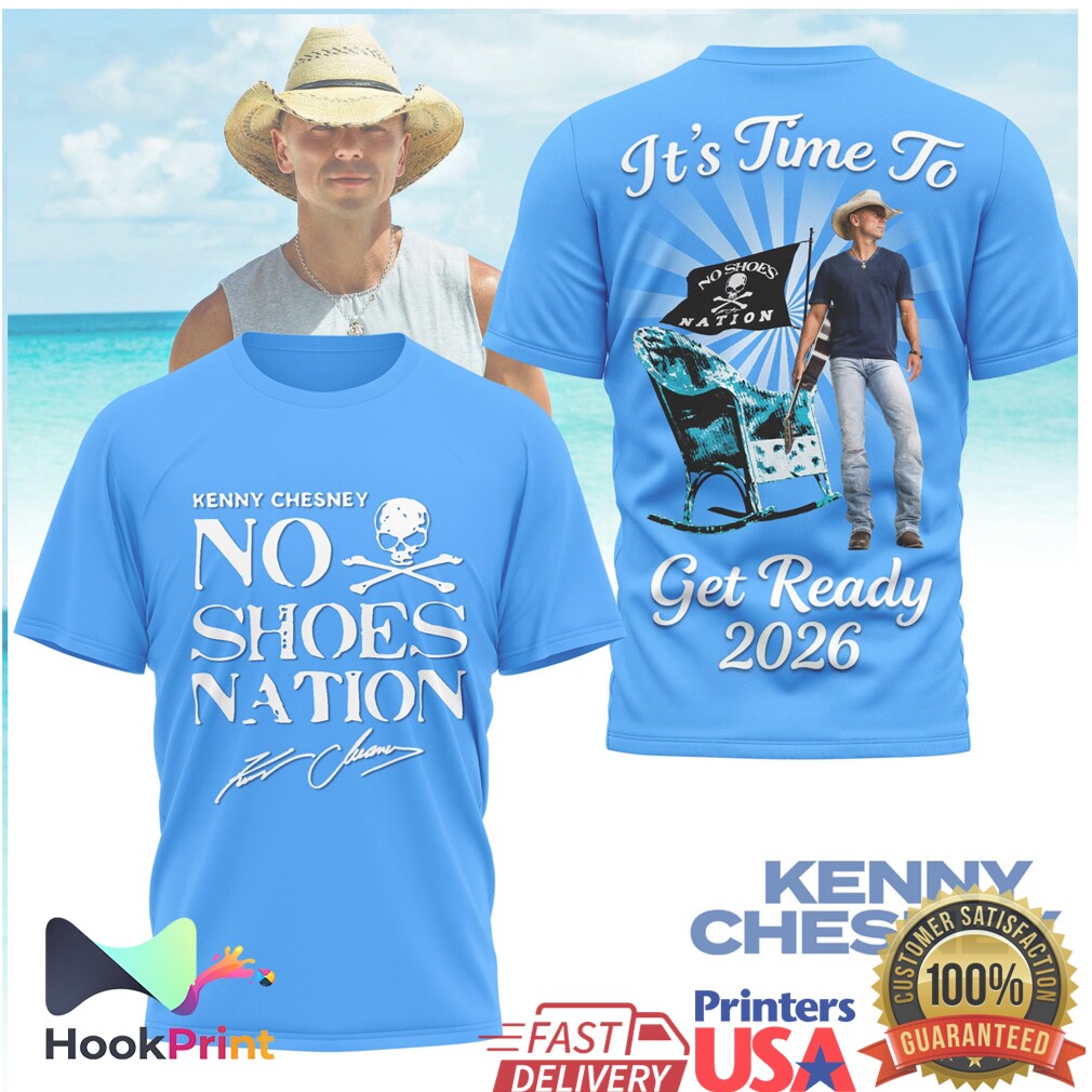 Kenny Chesney No Shoes Nation Get Ready 2026 Tour Blue Shirt Kenny Chesney No Shoes Nation Get Ready 2026 Tour Blue Shirt